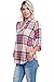 Betsy Red Couture Women's Notch Neck Tunic Top (S-3X)