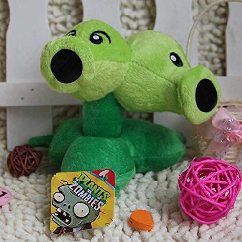 Plants vs Zombies Split Pea Plush Soft Toy Stuffed Animal Gift Figure 7inch