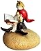 Top Collection Miniature Fairy Garden and Terrarium Gnome Reading Book with Owl Statue, Tan Brown Red White