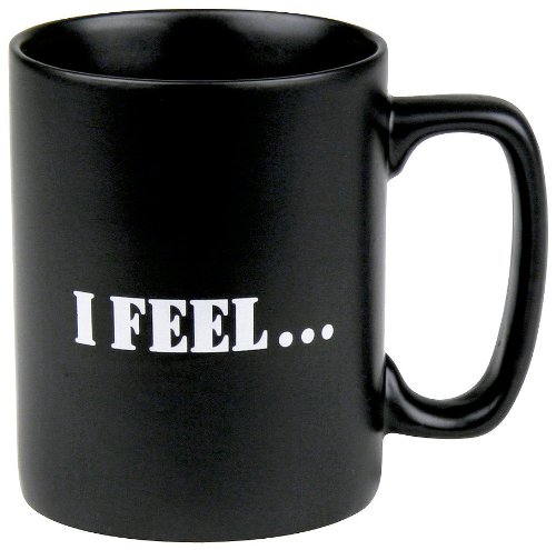 Konitz Smilies Chalk Talk 12-Ounce Mug, Black, Gift Boxed