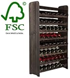 Cave à vin casier à vin étagère à bouteille vinothek pour 56 bouteilles