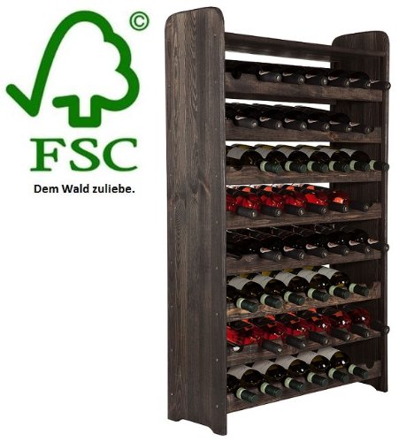 Cave à vin casier à vin étagère à bouteille vinothek pour 56 bouteilles