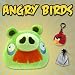 Angry Birds 5" Deluxe Plush Green Grandpa Pig with Sound Plus Free Backpack Clip Angry Bird & Storage Bag