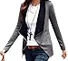 Honey GD Womens Slim Fit Zipper Long Sleeve Cardigan Outwear Blazer