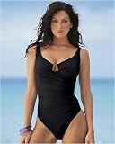 Keyhole surplice tank suit