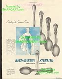 51gEpI0D20L. SL160  1951 Reed & Barton Sterling: Color Print Ad: Forever in Fashion: Silverware