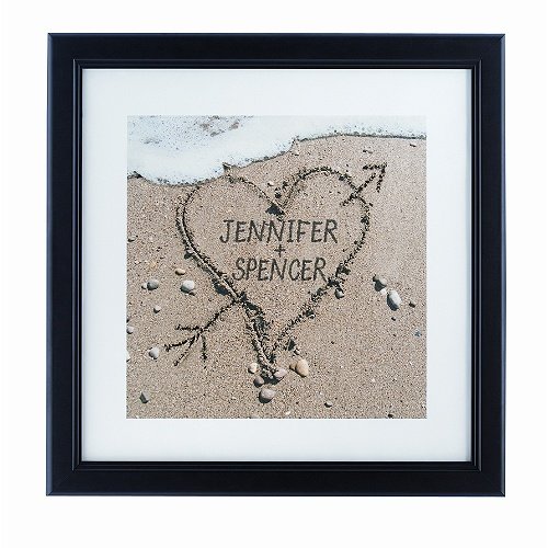 Heart in Sand Framed Print