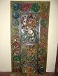 Antique India God Ganesha Carved Wall Panel Door Shutter 72"