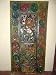 Antique India God Ganesha Carved Wall Panel Door Shutter 72"