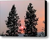 IMAGE OF Smokey Okanagan Sunset Canvas Print / Canvas Art - Artist Will Borden