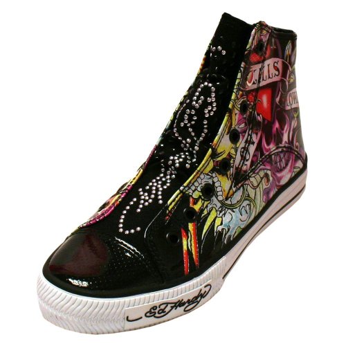 Ed Hardy Women's Babylon High Rise Sneaker,Black-10SBN601W,8 M US