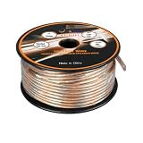 Aurum Cables 14 Gauge Transparent PVC Speaker Wire w/ ft markings every 5 ft - 200 feet