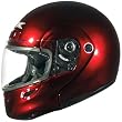 AFX Solid Adult FX-97 Street Racing Motorcycle Helmet w/ Free B&F Heart Sticker - Wine/Red