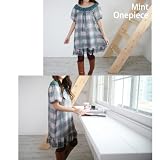 スタイル美人 チェック柄シフォンワンピース