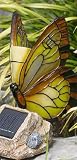 The Emporium Garden Lighting Novelty Outdoor Garden Solar Light. Butterfly On Rock Ornament