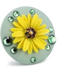 Tarina Tarantino "Classic" Yellow Daisy Cake Mod Ring, Size 6.5
