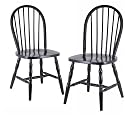 Furniture online: Winsome Wood Assembled 29-Inch Windsor Chairs, Set of 2, Black Finish