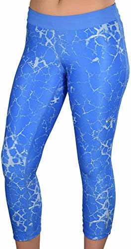 Nike Women's Dri-Fit Relay Crop Running Tights-Blue-Small