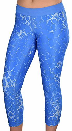 Nike Women's Dri-Fit Relay Crop Running Tights-Blue-Small