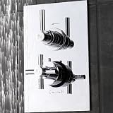 Tec Pura Concealed Twin Chrome Shower Faucet Valve