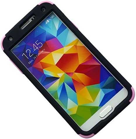 Galaxy S5 Phone Case, Sleekarmor Colorful Heavy Duty Shock Proof Protective Cover for Samsung Galaxy S5 - 2014 (Pink)