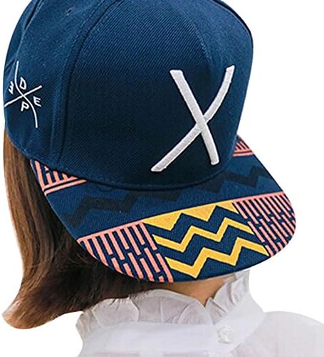 Ziopp New Hip-Pop Letter X Flat Hat Baseball Cap Hip-Hop Peaked Snapback Cap