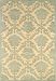Area Rug, Kas Chateau Ivory / Sky Blue Ashleigh Court 100% Wool