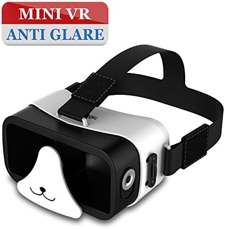 AMASKER 3D Panda Mini VR Device with Magnetic Trigger,Upgraded Ultra Light Portable Virtual Reality Headset Version Glasses for iPhone 6s Nexus 6 Samsung Galaxy s5 s6