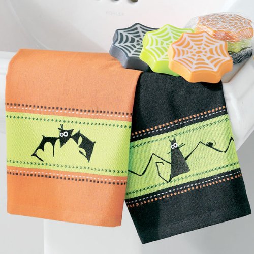 Halloween Critters Jacquard Guest Towels (set of 2)