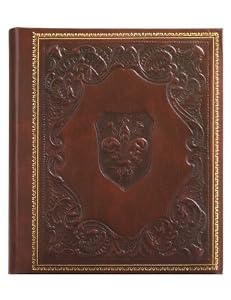 Medici Italian Leather Photo Album / Wedding Album / Scrapbook, Embossed Art, 8x10