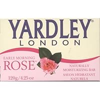 Yardley Naturally Moisturizing Bar, Early Morning Rose 4.25 oz Each