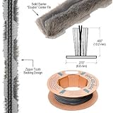 Zipper Pile Weatherstrip .270" Backing - .400" Pile Height - 100' Roll