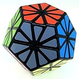 QJ 12 color Pyraminx Crystal Megaminx Magic Cube Black