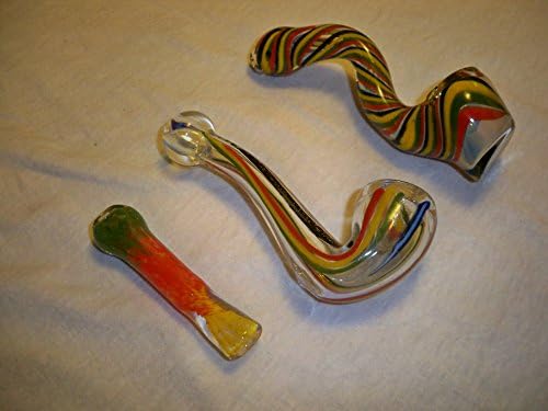 SET OF (3) RASTA SHERLOCK 5'' RASTA VESSEL 5'' RASTA CHILLUM 3''