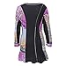 Women's Tunic Top - Amethyst Allure Black & Purple Paisley Print Blouse