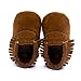 LIVEBOX Infant Baby Girls' Moccasins Soft Sole Tassels Prewalker Anti-Slip Toddler Shoes (S: 0~6 months, Tan)