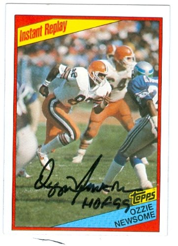 Ozzie Newsome Autographed/Hand Signed Football Card (Cleveland Browns) 1984 Topps Instant Replay #59