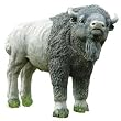 Large white buffalo statue home garden sculpture New