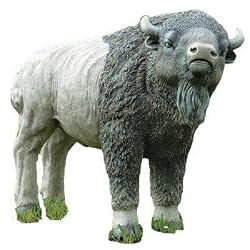 Large white buffalo statue home garden sculpture New