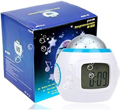 Candylight Starry Sky Projection Colorful LED Alarm Clock with Calendar