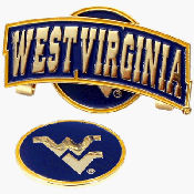 West Virginia Mountaineers Hat Clip Golf Ball Marker