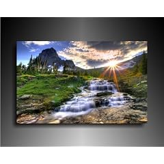 Kunstdruck Wasserfall Bild 100x70cm k. Poster / Weitere Bilder - Wandbilder - Kunstdrucke - Foto auf Leinwand finden Sie bei Leinwandbilder org - Alle Bilder fertig gerahmt mit Keilrahmen. Afrika Tiere Bilder, Landschaften, Blumen, Pfanzen, Natur_Bilder