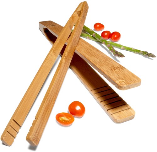 Tom Douglas by Pinzon Bamboo Tongs, Set of 2