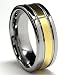 8MM 18K Gold Plated Tungsten Ring Wedding band Sizes 8 to 13