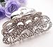 Vintage white Swarovski Crystal Retro Copper Barrette Hair Claw Clip by unbrand