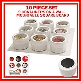 Lipper International 6409W Set of 9 See and Store Containers , White