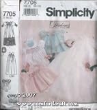  : Babies’ Christening Gown, Dress, Slip, Romper and Bonnet with Smocking Variations, Simplicity 7705