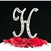 Swarovski Crystal Monogram Cake Topper Vintage Style - Letter H