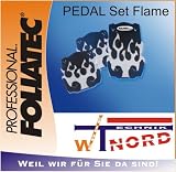 Produkt-Bild: Foliatec PEDAL Set Flame - Schaltung, h&auml;ngendes Gaspedal, 3-teilig