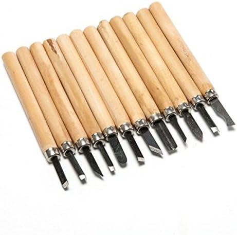 12pcs DIY Wood Carving Knife Woodworking Engraving Tool Manual Knife